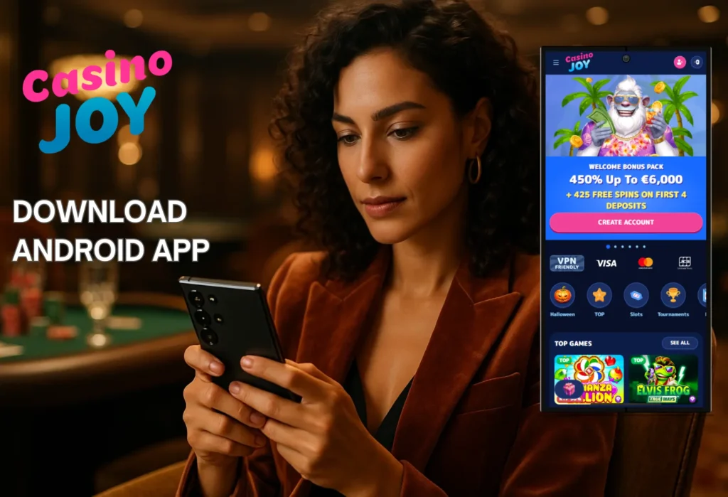 Casinoly Android mobile app.